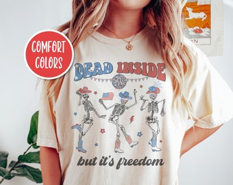 Cowboy Skelett Shirt Retro 4. Juli Shirt Yeehaw Shirt Tanzen Skelett Shirt Midwest Shirt Howdy Shirt Cowgirl Shirt Rodeo Mom Shirt