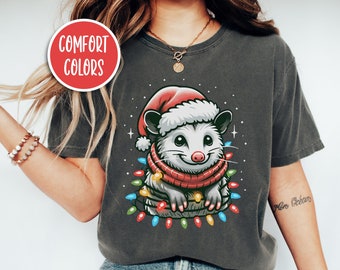 Possum Shirt Opossum Shirt Possum Christmas Possum Print Possum T Shirt Possum Gifts Cottage Core Shirt Cottagecore Clothing Kawaii Clothes