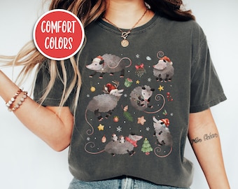 Possum Shirt Opossum Shirt Possum Christmas Possum Print Possum T Shirt Possum Gifts Cottage Core Shirt Cottagecore Clothing Kawaii Clothes