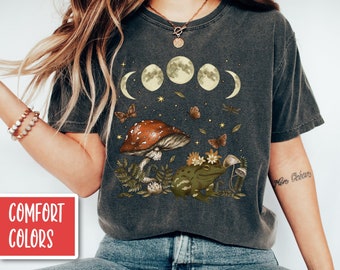 Frosch Shirt Pilz Shirt Goblincore Shirt Cottage Core Shirt Goblincore Kleidung Frosch und Kröte Shirt Pilzliebhaber Geschenk Comfort Farben®