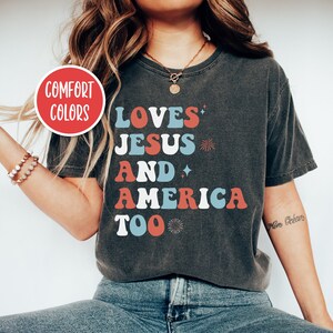 Retro 4th Of July Shirt Jesus Shirt Christian Shirts Christian Merch Faith Based Shirt Christian Clothes Jesus Clothes Christian Streetwear