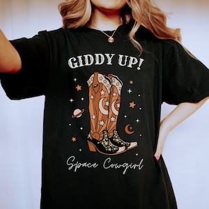 Space Cowgirl Shirt Giddy Up Shirt Space Cowgirl Outfit Cowgirl Costume Cosmic Cowgirl Shirt Howdy Shirt Desert Shirt Western Shirt Y2k Top