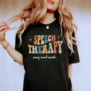 Speech Therapy Shirt Speech Pathologist Shirt Speech Therapist Gift SLP Shirts Speech Pathology SLP Gifts SLP Sweatshirt Retro Indie Clothes
