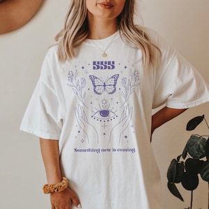 555 Angel Number Shirt Angel Numbers Angelcore Good Energy Shirt Mystical Shirt Evil Eye Shirt Butterfly Top Celestial Shirt Preppy Clothes