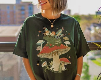 Frog Shirt Mushroom Shirt Goblincore Shirt Cottage Core Shirt Goblincore Clothing Frog And Toad Shirt Fairycore Shirt Mushroom Lovers Gift