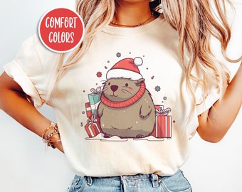 Capybara Shirt Capybara Gift Capybara Christmas Shirt Cappy Holidays Cappy Christmas Cute Capybara Print Capybara Lover Gift Holiday Apparel
