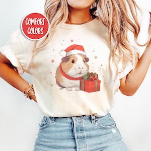Camisa de conejillo de indias Regalos de conejillo de indias Camisa de Navidad de conejillo de indias Camiseta de conejillo de indias Amante de conejillos de indias Ropa navideña Propietario de conejillo de indias presente