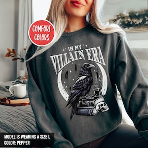 In My Villain Era Sweatshirt Morally Grey Book Sweatshirt Book Lover Gift Whimsigoth Clothing Book Club Sweatshirt Dark Romance Smut Sweater