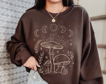 Mushroom Sweatshirt Cottagecore Clothing Indie Clothing Alt Clothing Mushroom Crewneck Cottagecore Jumper Mushroom Sweater Mushroom Clothing