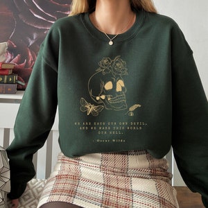 Bookish Sweatshirt Poet Shirt Dark Academia Clothing Dead Poets Society Book Sweatshirt Reading Sweatshirt Gothic Clothes Literature Shirt