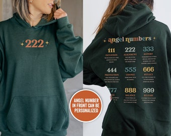 222 Angel Number Hoodie Angel Number Sweatshirt Angel Aesthetic Clothes Angel Core Angel Crewneck Vsco Hoodie Indie Clothes Tumblr Hoodie