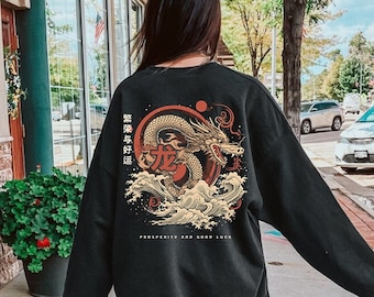 Year Of The Dragon Sweatshirt Chinese New Year Sweatshirt Chinese Dragon Sweater Lunar New Year 2024 New Year Gift Chinese Zodiac Sign Gifts