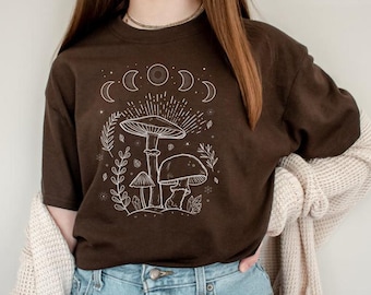 Mushroom Shirt Cottagecore Shirts Mushroom Clothing Cottagecore Clothes Goblincore Clothing Alt Clothing Indie Clothes Botanical Shirt Women