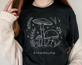 Mushroom Shirt Cottagecore Shirts Mushroom Clothing Cottagecore Clothes Goblincore Clothing Alt Clothing Indie Clothes Botanical Shirt Women