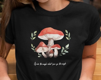Mushroom Shirt Cottagecore Shirts Mushroom Clothing Cottagecore Clothes Goblincore Clothing Alt Clothing Indie Clothes Botanical Shirt Women