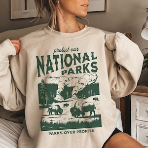 Protect Our National Parks Sweatshirt Resist Shirt Granola Girl Protect Our Parks Fdt Sweater Subtle Anti Trump Shirt Anti Elon Musk Shirt
