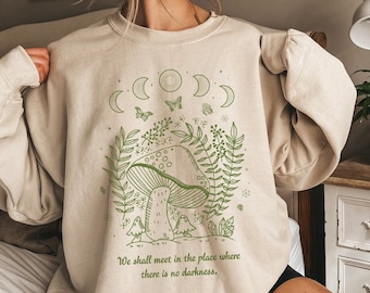 Mushroom Sweatshirt Cottagecore Clothing Mushroom Crewneck Cottagecore Sweater Goblincore Clothing Goblincore Sweater Mushroom Sweater Gift