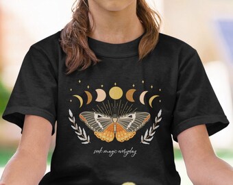 Bambini Cottagecore Vestiti Boho Butterfly Shirt per bambini Cottagecore Shirt Salute Mentale Shirt Butterfly Tshirt Cottage Core Gift Indie Kid