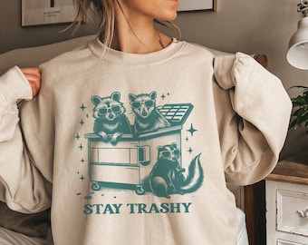 Possum Sweatshirt Opossum Trui Wasbeer Sweatshirt Wasbeer Geschenken Racoon Crewneck Possum Geschenken Wasbeer Meme Dierenliefhebber Cadeau Trash Panda