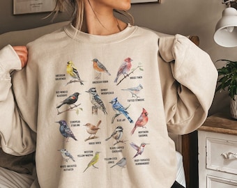 Bird Sweatshirt Bird Lover Gift Humming Bird cottagecore sweater Bird Watching Gift Bird Watcher Gift For Bird Lovers Bird Gifts For Women