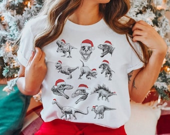 Dinosaur Christmas Shirt Dinosaur Print Shirt Funny Dinosaur Shirt Paleontology Shirt Dino Shirt Trex Shirt Dinosaur Clothes Dinosaur Gifts