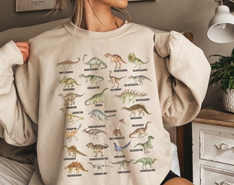 Dinosaur Sweatshirt Dinosaur Sweater Dinosaur Crewneck Dinosaur Clothes Dinosaur Christmas Crewneck Dinosaur Shirt Womens Paleontology Shirt