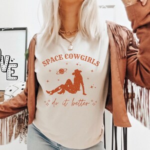 Space Cowgirl Shirt Space Cowgirl Outfit Cowgirl Costume Cosmic Cowgirl Shirt Howdy Shirt Desert Shirt Western Shirt Western Graphic Y2k Top