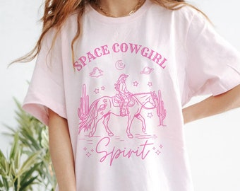 Space Cowgirl Shirt Pink Cowgirl Space Cowgirl Outfit Cowgirl Kostüm Cosmic Cowgirl Shirt Howdy Shirt Desert Shirt Western Shirt Y2k Top