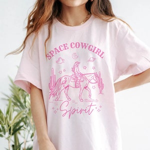 Space Cowgirl Shirt Pink Cowgirl Space Cowgirl Outfit Cowgirl Costume Cosmic Cowgirl Shirt Howdy Shirt Desert Shirt Western Shirt Y2k Top