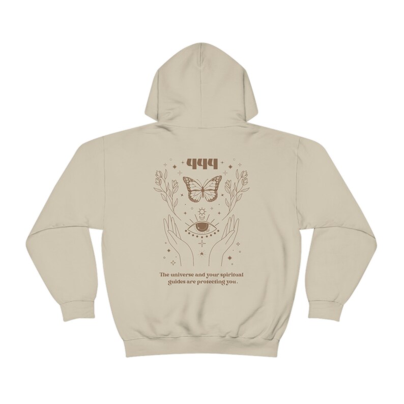 444 Angel Number Hoodie Angel Numbers 444 Hoodie Preppy Hoodie Butterfly Hoodie Evil Eye Hoodie Angelcore Mystical Hoodie Celestial Hoodie image 4