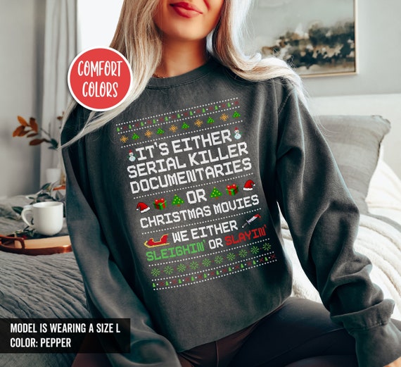 Funny Ugly Christmas Sweater Women Plus Size Christmas Sweatshirt Christmas Movie Sweatshirt Bulk Christmas Gifts Preppy Christmas Crewneck