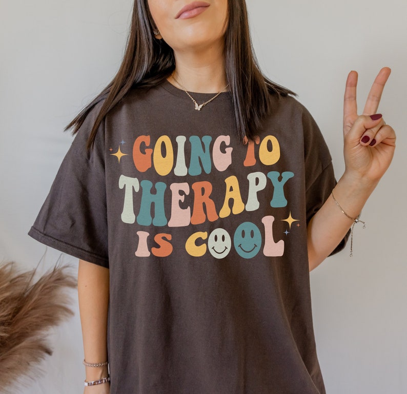 Going To Therapy Is Cool Mental Health Shirt Y2k Shirt Anxiety Shirt Retro Indie Clothing Aesthetic Clothes Preppy Sweatshirt Vsco Hoodie 