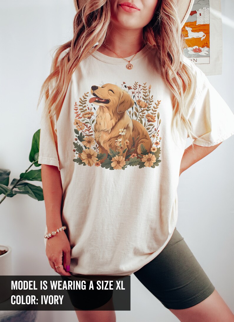 Golden Retriever Shirt Golden Retriever Gifts Dog Mom Shirt Floral Dog ...