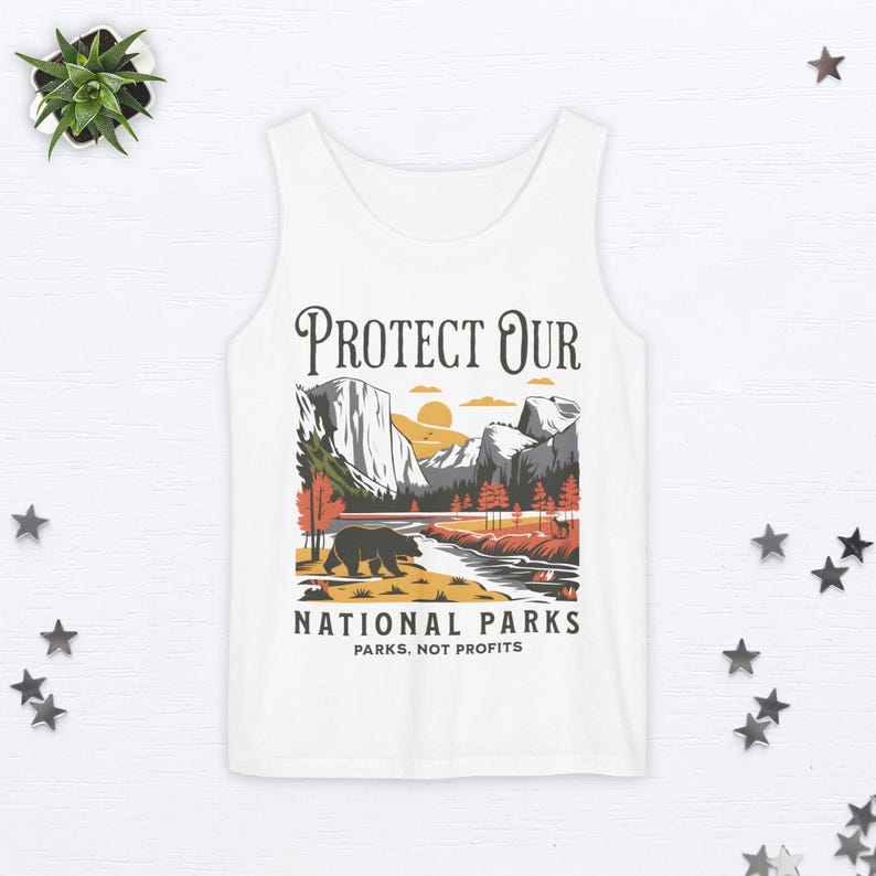 Protect Our National Parks Tank Top Resist Top Granola Girl Protect Our Parks Fdt Tank Top Subtle Anti Trump Tank Top Anti Elon Musk Top White