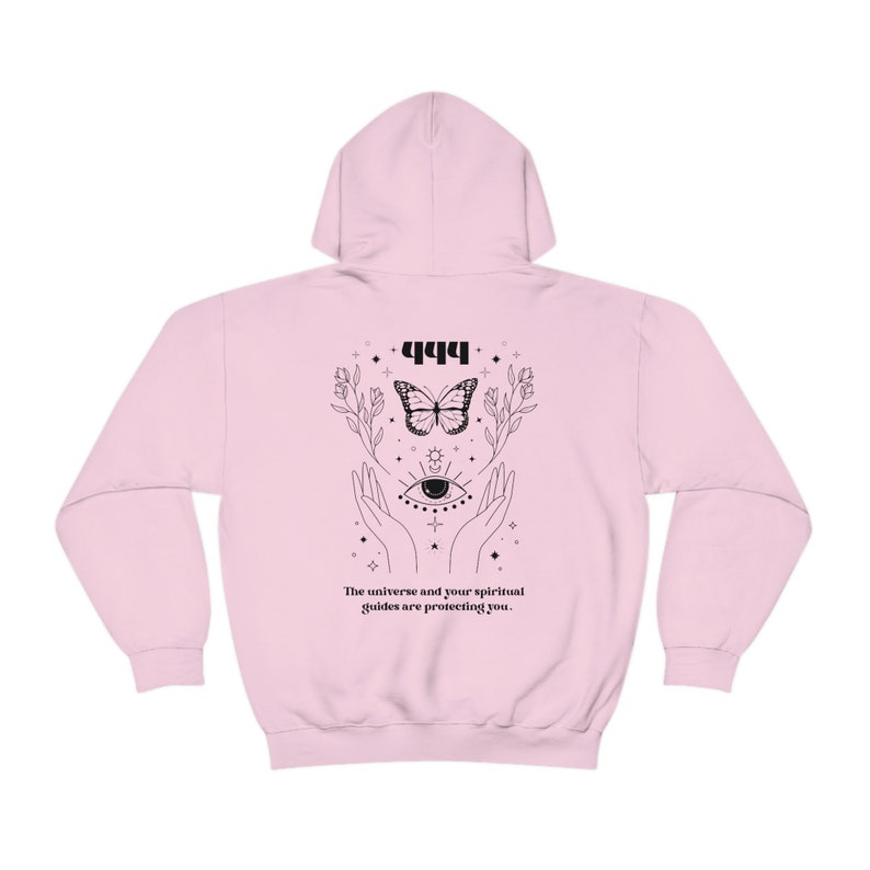 444 Angel Number Hoodie Angel Numbers 444 Hoodie Preppy Hoodie Butterfly Hoodie Evil Eye Hoodie Angelcore Mystical Hoodie Celestial Hoodie image 5