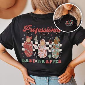 Retro Labor And Delivery Nurse Christmas Shirt Mother Baby Nurse Shirt Nurse Apparel NICU Nurse Shirt Doula Shirt Postpartum Nurse Shirt