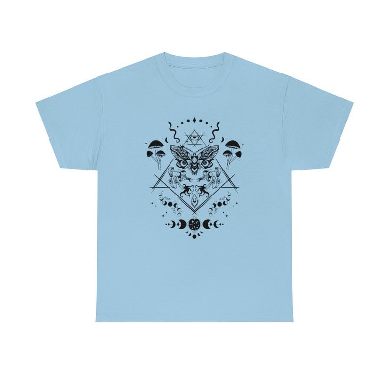 Goblincore Clothing Goblincore Shirt Cottage Core Shirt Mushroom Shirt Moth Shirt Witchy Clothes Insect Shirt Occult Shirt Soft Goth Clothes image 7