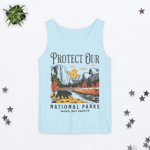 Protect Our National Parks Tank Top Resist Top Granola Girl Protect Our Parks Fdt Tank Top Subtle Anti Trump Tank Top Anti Elon Musk Top Chambray