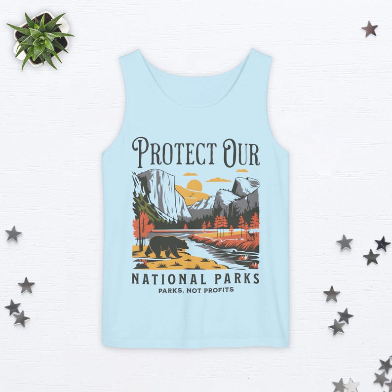Protect Our National Parks Tank Top Resist Top Granola Girl Protect Our Parks Fdt Tank Top Subtle Anti Trump Tank Top Anti Elon Musk Top Chambray