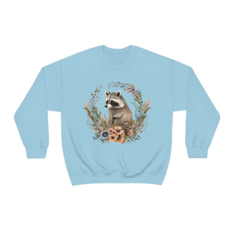 Raccoon Sweatshirt Racoon Sweatshirt Racoon Gifts Goblincore Clothing Cottagecore Sweater Cottagecore Clothes Fairycore Clothing Alt Clothes image 6