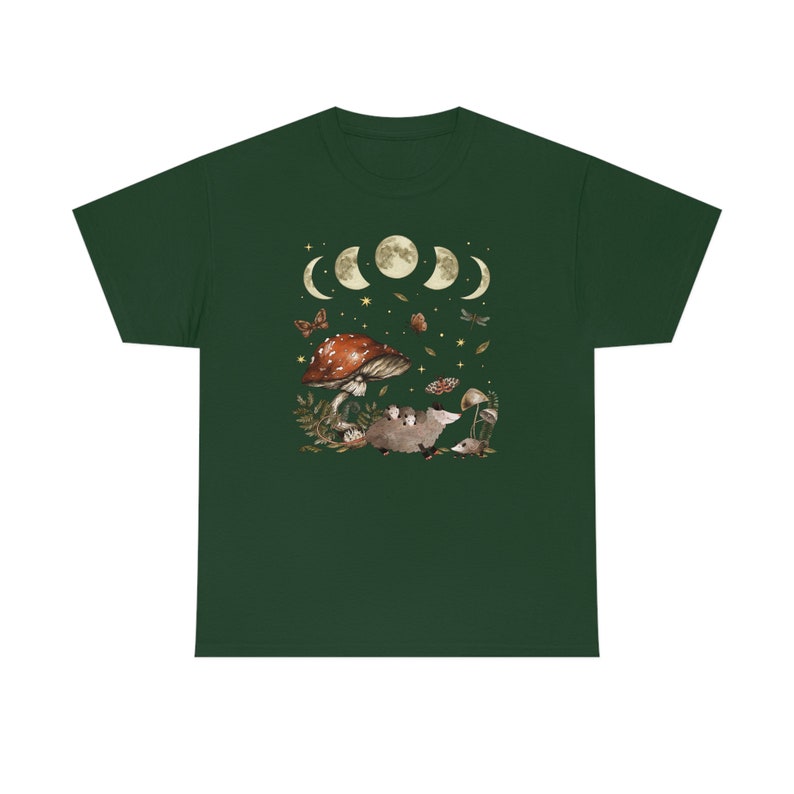 Camisa de zarigüeya Camisa de zarigüeya Estampado de zarigüeya Camiseta Regalos Camisa de núcleo de cabaña Goblincore Ropa de hongo Camisa de hongos Ropa oscura de Cottagecore imagen 4