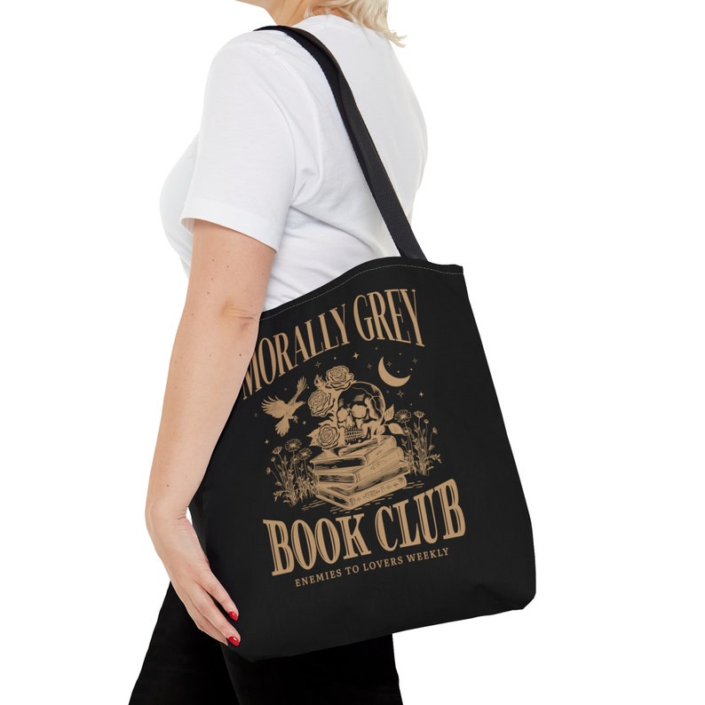 Morally Grey Book Club Tote Bag Bookish Tote Bag Booktok Merch Bookish Things Book Worm Gifts Death By Tbr Dark Romance Enemies To Lovers image 5