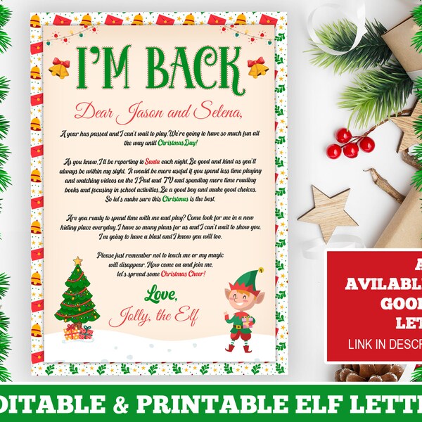 Elf Quarantine Letter - Etsy