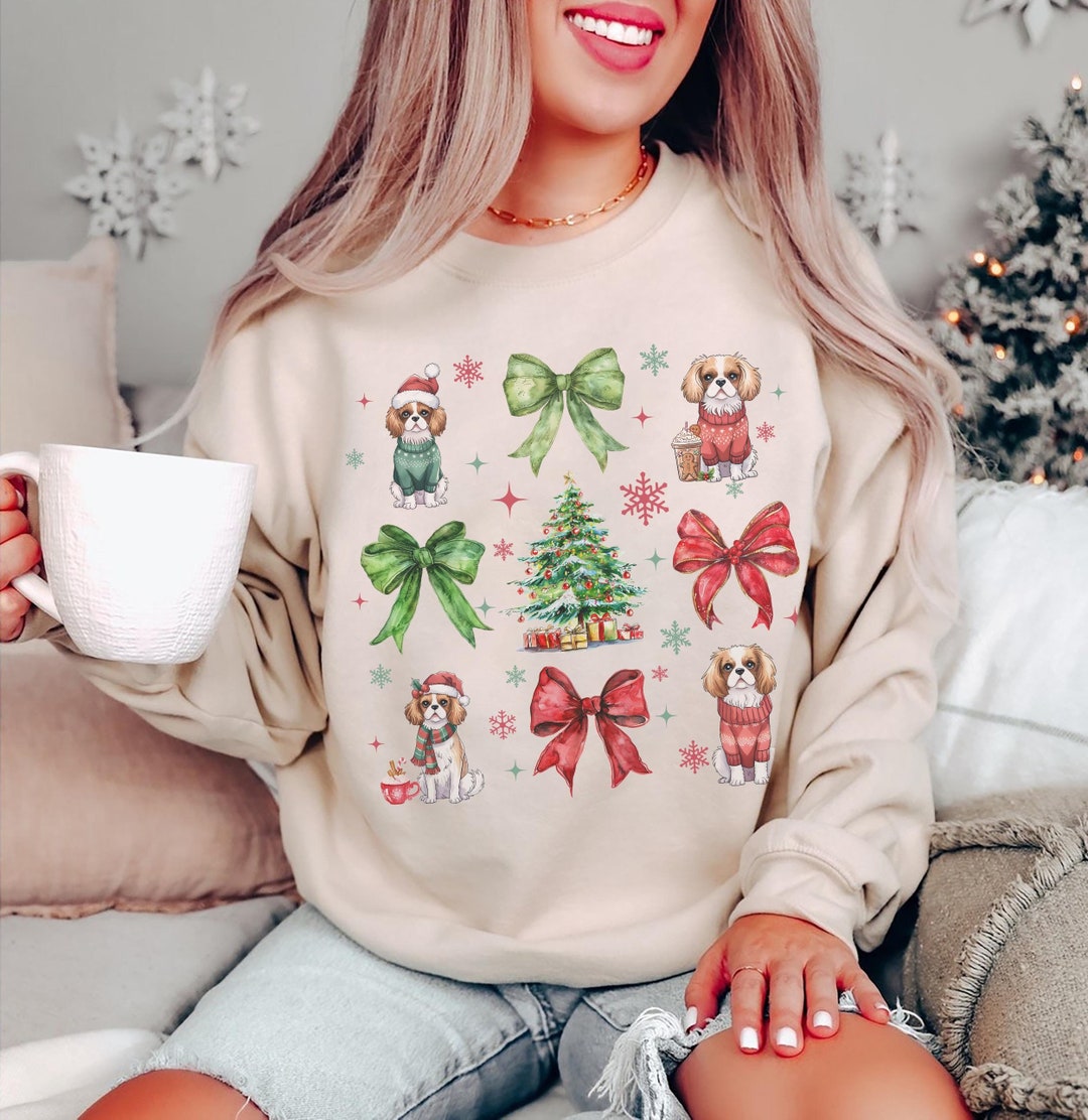 Sweatshirt Noël « Cavalier King Charles Spaniel Moche » – Humour Chien, Cadeau Amusant Pour Amoureux Des Chiens – Tissu 241 G - 13