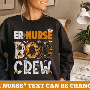 Nurse Boo Crew Er Nurse Sweatshirt Emergency Nurse Sweater Er Nurse Shirt Oversized Sweatshirt Peds Nurse Gift Operating Room Nurse Costume