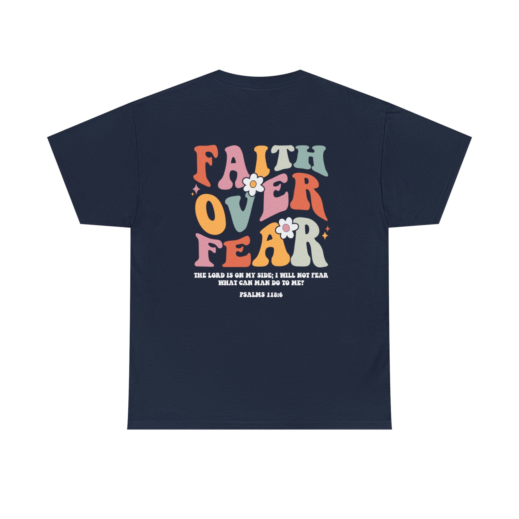 Faith Over Fear Jesus Shirt Retro Christian Shirts Christian Merch ...