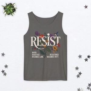 Subtle Fdt Floral Tank Top Foxtrot Delta Tango Tank Top Resist Tank Top Wildflower Fuck Trump Top Anti Trump Top Anti Oligarchy Liberal Gift Pepper