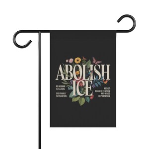 Abolish Ice Garden Flag Fuck Ice Flag No Human Is Illegal Flag Resist Flag Fdt Flag Anti Trump Yard Sign Immigrant Flag Fuck Trump Flag Gift image 3