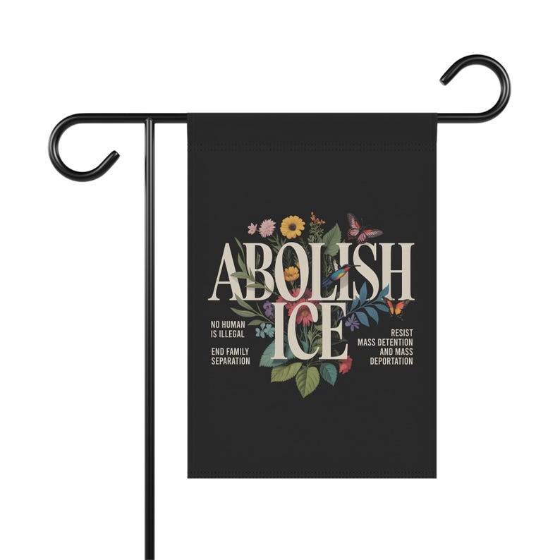 Abolish Ice Garden Flag Fuck Ice Flag No Human Is Illegal Flag Resist Flag Fdt Flag Anti Trump Yard Sign Immigrant Flag Fuck Trump Flag Gift image 3