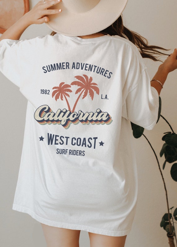 Retro California Tee California Tshirt California Shirts Beach Shirt Los Angeles Shirt Surf Shirt 70s Shirt Indie Clothes Aesthetic Clothes